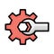 Maintenance, repairing tools Vector icon which can easily modify