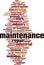 Maintenance word cloud