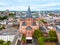 Mainz cathedral aerial view, Germany