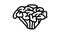 maitake mushroom line icon animation