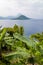 Maitara Island, a beuatiful view of small island, sea and mountain in Ternate, North Maluku, Indonesia.