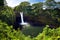 Majesitc Rainbow Falls waterfall in Hilo, Wailuku River State Park, Hawaii