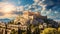 Majestic Acropolis at Golden Hour: Ancient Greek Citadel in Full Grandeur