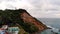 Majestic Aerial shot of Morro de Sao Paulo creek and Lighthouse