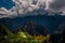 Majestic aerial view on the Machu Picchu / Huayna Picchu mountain