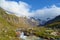 Majestic alpine landscape full of glaciers in Alps, Matrei in Osttirol, Austria