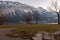 Majestic alps at the lake of Thun in Unterseen in Switzerland