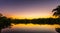 majestic Amazon river with a beautiful sunset in the background in high resolution and sharpness