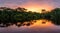 majestic Amazon river with a beautiful sunset in the background in high resolution and sharpness. amazon river concept