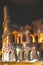 Majestic ancient Colosseum by night in Rome, Italy