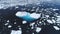 Majestic antarctica open water ocean aerial view
