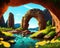 a majestic arch rocks formations by AI Generated