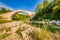 Majestic arch of stone bridge