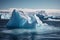 Majestic Arctic Glacier Melting into Calm Blue Sea