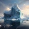 Majestic Arctic Iceberg: Solitude in the Frigid Waters