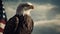 Majestic bald eagle izes American freedom and pride generated by AI