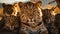 Majestic big cats in Africa wilderness tigers, cheetahs, jaguars generated by AI