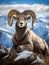 Majestic Bighorn Sheep in mountain habitat