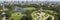 A majestic bird\\\'s eye view of Congress Park in SÃ£o Paulo, Brazil. The park is decorated.