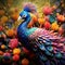 Majestic bird soaring through a vibrant fantasy landscape