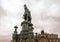 Majestic bronze monument to King Johannes of Saxony at Theaterplatz in Dresden, Germany