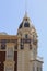 Majestic building in Madrid with golden cupola