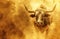 Majestic Bull Surrounded by Golden Dust