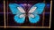 Majestic butterfly wing, glowing with vibrant colors and symmetry generated by AI