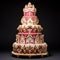 Majestic Cake with Intricate Marzipan Designs