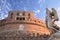 Majestic Castle of Saint Angel over the Tiber river in Rome, Italy