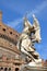 Majestic Castle of Saint Angel over the Tiber river in Rome, Italy