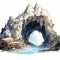 Majestic Cave With Arched Doorways And Icy Grandeur
