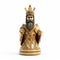 The Majestic Chess King: A Stunning Isometric Carved Statue