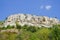 Majestic cliffs against blue sky in America