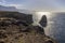 Majestic Coastal Cliffs with Monumental Rock Formation