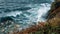 Majestic Coastal Cliffs and Turbulent Ocean Waves