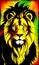 Majestic, and colorful lion of Jamaica, to illustrate, beauty, power, wildlife, diversity and wildlife