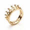 Majestic Crown Ring In Polished Gold - 8ct