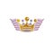 Majestic Crown vector illustration. Heraldic decorative logo. Re