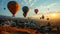 Majestic Dawn: Hot Air Balloon Extravaganza in Cappadocia