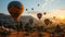 Majestic Dawn: Hot Air Balloon Extravaganza in Cappadocia