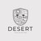 majestic desert or landscape wasteland logo vector illustration design