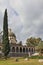 The majestic dome are surrounded by cypresses