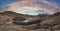 Majestic drone landscape image of Blea Tarn in Lake District during Autumn Fall sunrise