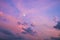 Majestic dusk. Twilight in the evening with gentle sunlight. Abstract nature background. Pink, purple, lilac colors of