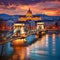 Majestic Dusk View of Budapest with Danube River and Historical Buildings
