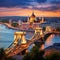 Majestic Dusk View of Budapest with Danube River and Historical Buildings