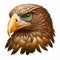 Majestic Eagle Portrait: Realistic Green Eyes - A Captivating Wildlife Image.