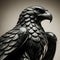 Majestic Eagle Sculpture: Regal Presence in Dark Marble