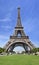 Majestic Eiffel tower in Paris against a blue sky, Paris